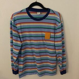 Odd Future Light Blue Multi-Stripe Long Sleeve Shirt